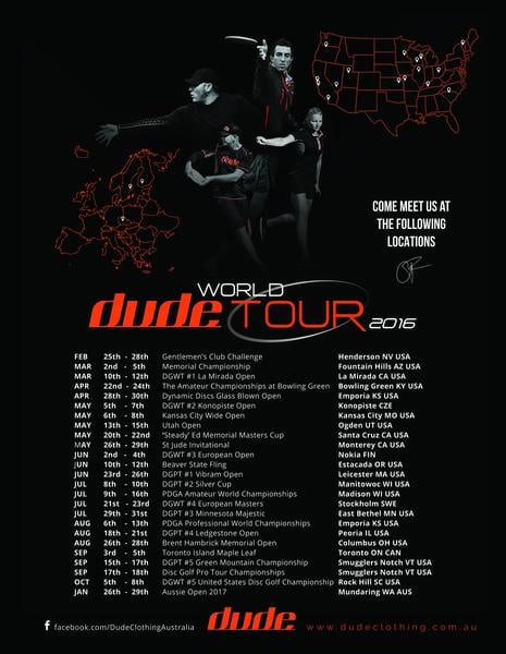 DUDE WORLD TOUR 2016