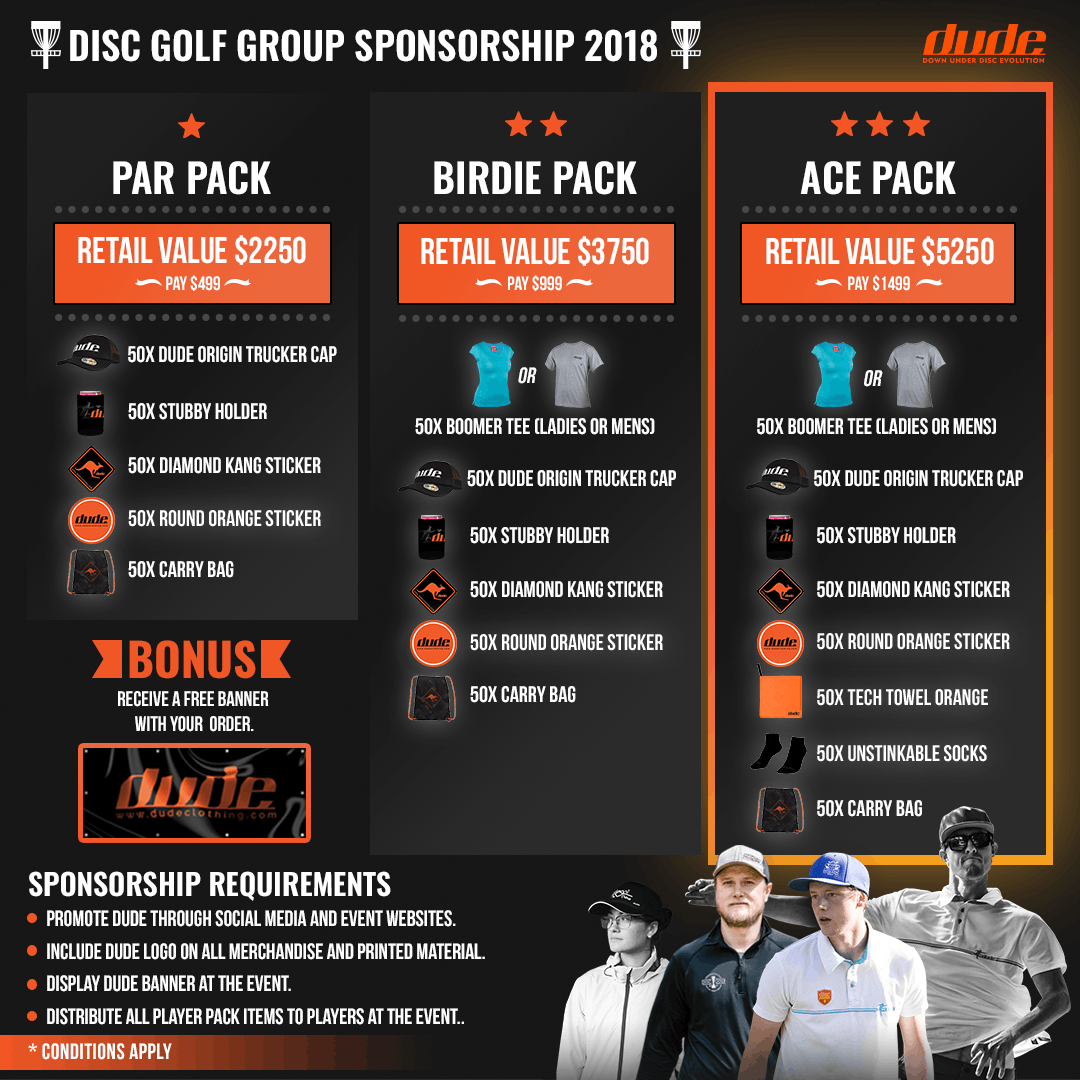 Player Packs An image of disc golf player packs