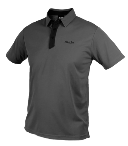 Dude pro polo grey black