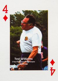 Dude Clothing Playing Cards Four of Diamonds Ted Williams