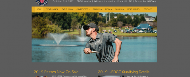 an image of front page website of USDGC